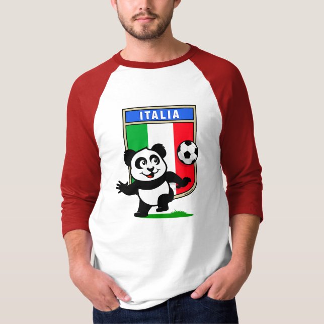 Italien Soccer Panda (lätta skjortor) Tröja (Framsida)