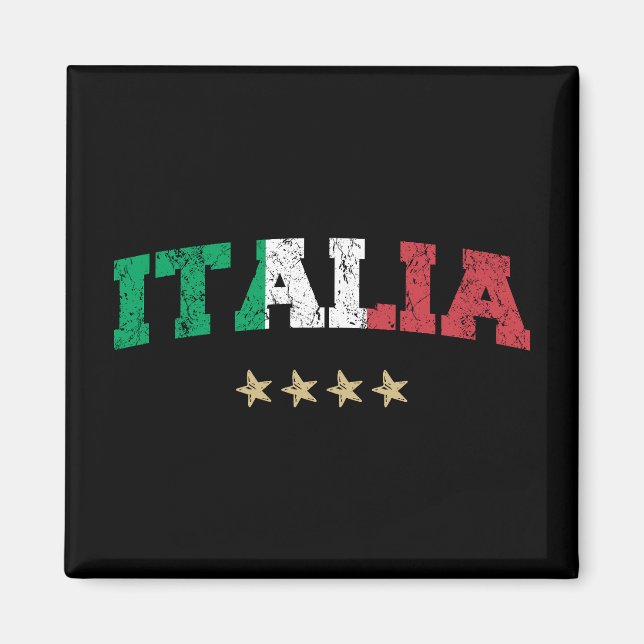 Italien Soccer Shirt Football Fläkt Italienska Fla Magnet (Framsidan)