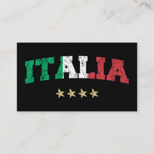 Italien Soccer Shirt Football Fläkt Italienska Fla Visitkort