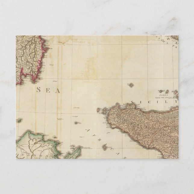 Italien söder vykort (Framsida)