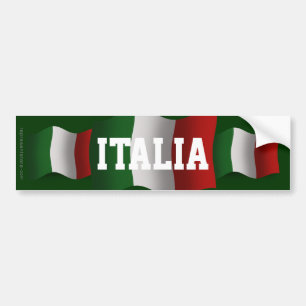 Italien som vinkar flagga bildekal