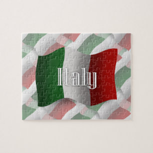 Italien som vinkar flagga pussel