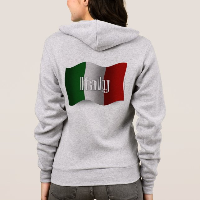 Italien som vinkar flagga t-shirt (Baksida)