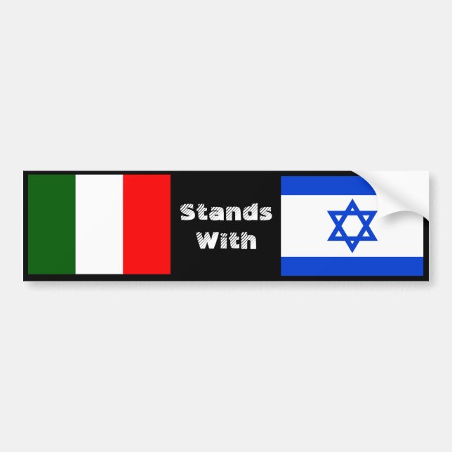 Italien Stands with Israel Bildekal (Framsidan)