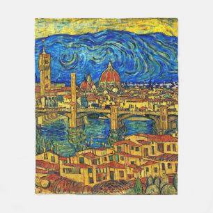 Italien Starry Starry Night Florence Fleecefilt
