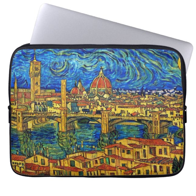Italien Starry Starry Night Florence Laptop Fodral (Framsidan)