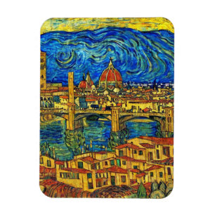 Italien Starry Starry Night Florence Magnet