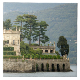 Italien, Stresa, Lago Maggiore, Isola Bella 2 Kakelplatta