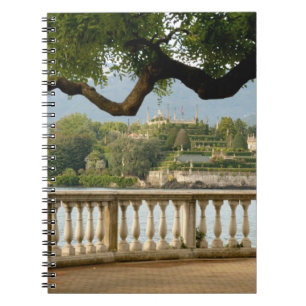 Italien, Stresa, Lago Maggiore, Isola Bella Anteckningsbok Med Spiral