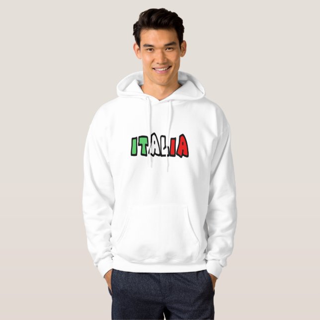 Italien Sweatshirt Med Luva (Hel framsida)
