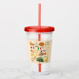 Italien Symbols Travel Älskare Take Away Mugg