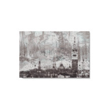 Italien Taupe och Cyan Distress Skyline Venice