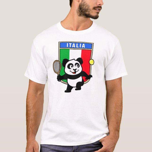 Italien Tennis Panda T-shirt (Framsida)