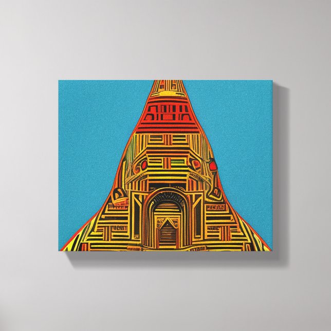 Italien Torino Mole Antonelliana Pop Art Stil Canvastryck (Framsida)