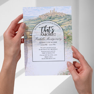 Italien Toscana Det är Amore Bröllopsfest Inbjudningar