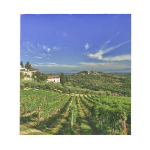 Italien, Toscana, Greve. Castellos vingårdar Anteckningsblock