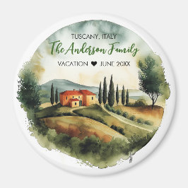 Italien Toscana illustration av vattenfärg Magnet