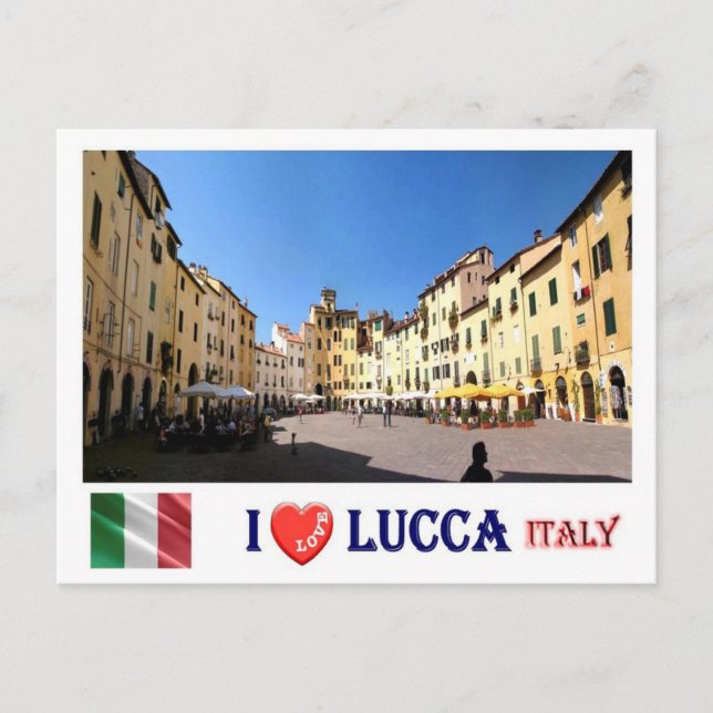 Italien - Toscana - Lucca - I Kärlek - Vykort (Framsida)