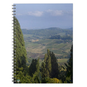 Italien, Toscana, Montepulciano. Utsikt över Anteckningsbok Med Spiral