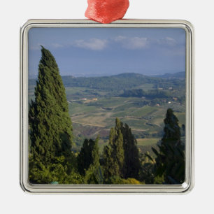 Italien, Toscana, Montepulciano. Utsikt över Julgransprydnad Metall