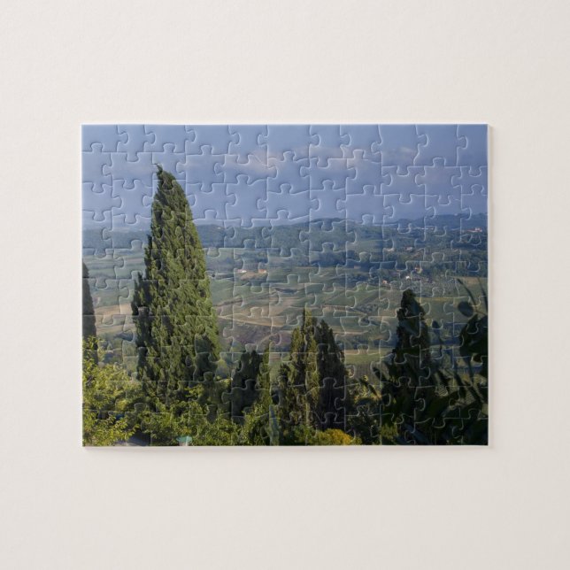 Italien, Toscana, Montepulciano. Utsikt över Pussel (Horisontell)