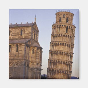 Italien, Toscana, Pisa Lutande tornet i Pisa och Magnet