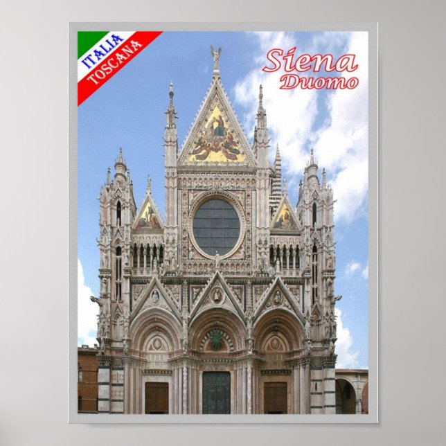 Italien - Toscana - Siena - Katedral - Poster (Framsidan)