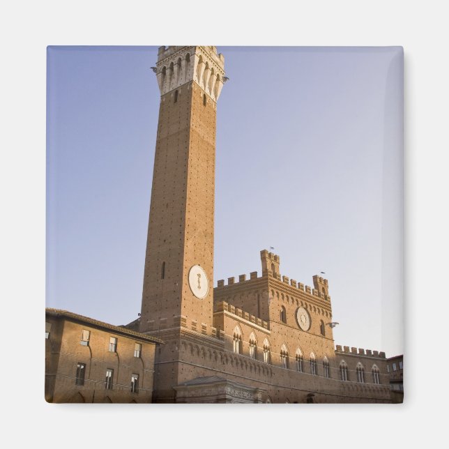 Italien, Toscana, Sienna. Torre del Mangia on Magnet (Framsidan)