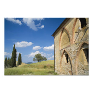 Italien, Toscana, toskansk villa på våren. Fototryck
