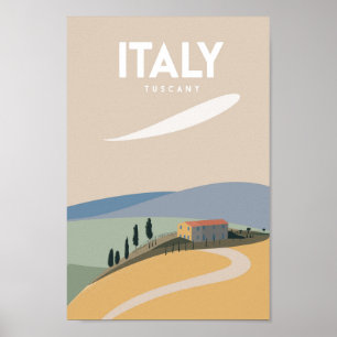 Italien Toscanas reseaffisch Poster