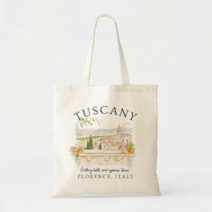 Italien Toskana - Florence Rolling Backe & Träd Tygkasse