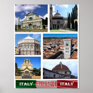 Italien - Toskana - Florens - Mosaic - Poster