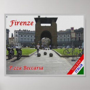 Italien - Toskana - Florens - Piazza Beccaria - Poster