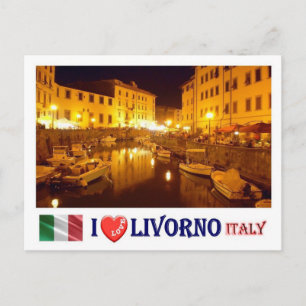 Italien - Toskana - Livorno - I Kärlek - Vykort
