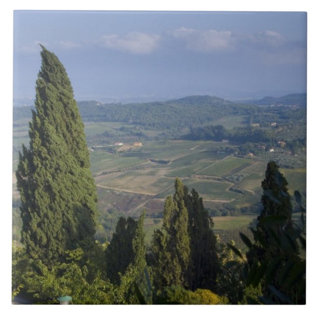 Italien, Toskana, Montepulciano. Visa Kakelplatta (Framsidan)