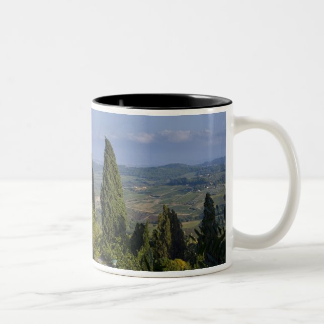 Italien, Toskana, Montepulciano. Visa Två-Tonad Mugg (Höger)