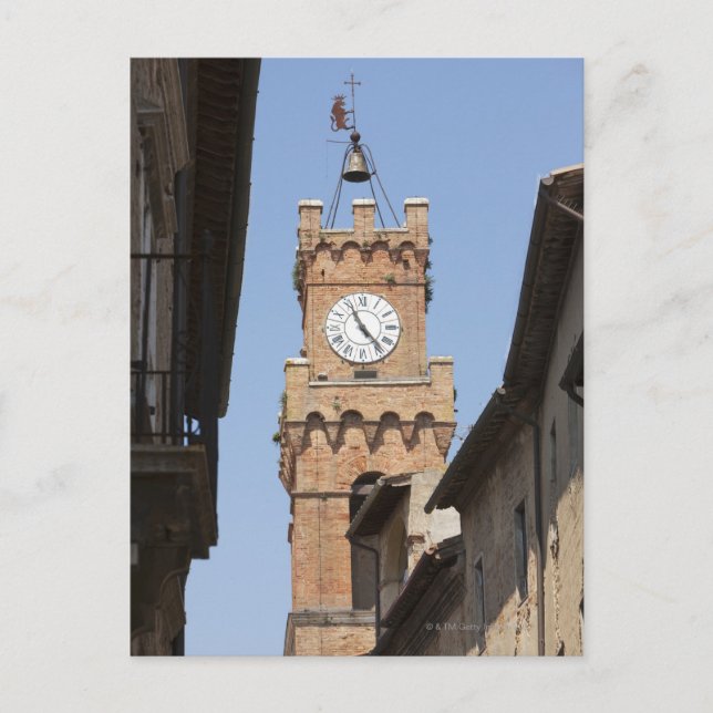 Italien. Toskana. Pienza. 2 Vykort (Framsida)