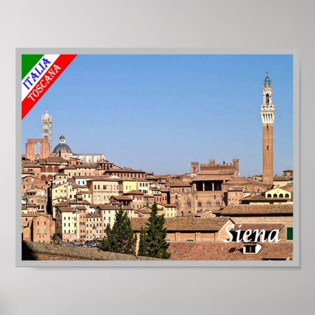 Italien - Toskana - Siena - Poster (Framsidan)