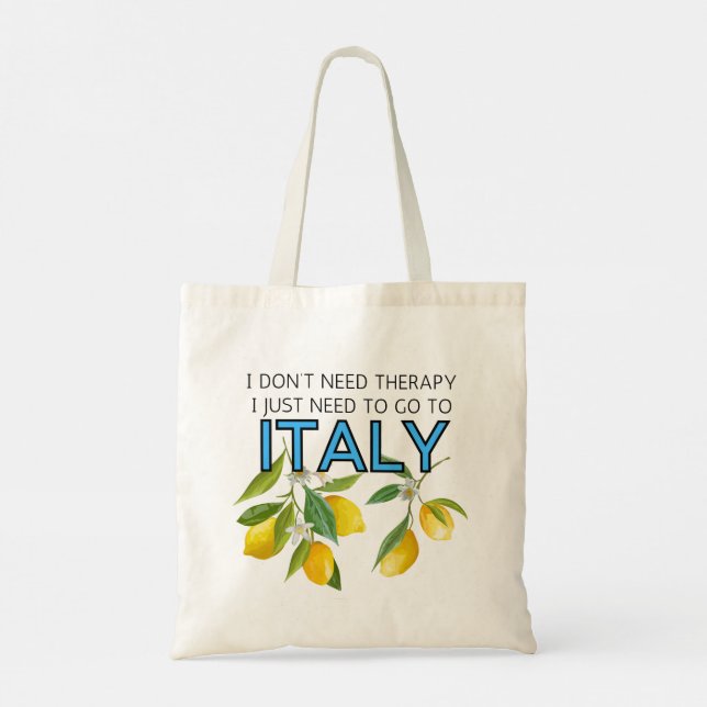 Italien Tote Bag Tygkasse (Baksida)
