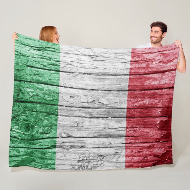 Italien träflagga fleecefilt (På plats)