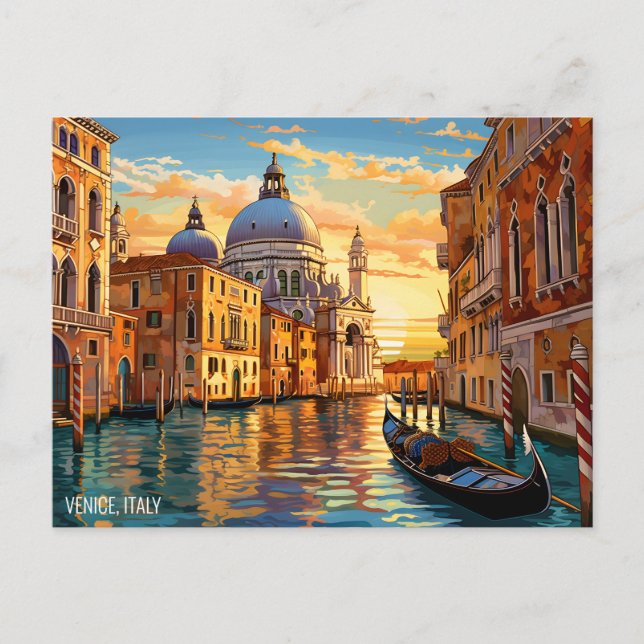 Italien Travel Art. för landskapsmålningsVenedig Vykort (Framsida)