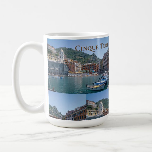 Italien Travel Art Ligcape Cinque Terre Kaffemugg (Vänster)