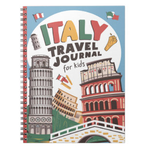 Italien Travel Journal för barn Anteckningsbok