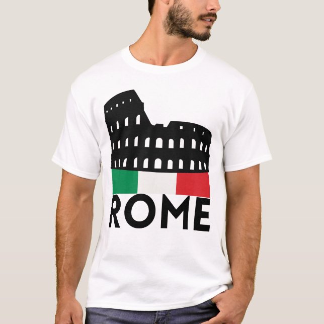Italien Travel Land Capital City Rom T Shirt (Framsida)