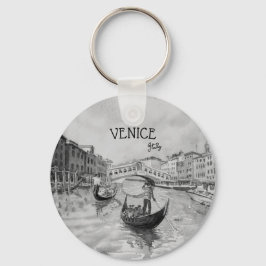 Italien Travel - VENICE Black and white souvenir Nyckelring