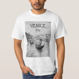 Italien Travel - VENICE Black and white souvenir T Shirt