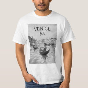 Italien Travel - VENICE Black and white souvenir T Shirt