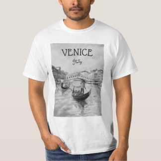 Italien Travel - VENICE Black and white souvenir T Shirt