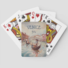Italien Travel - VENICE vattenfärgssouvenir Casinokort