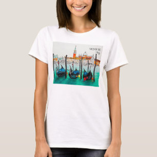 Italien Travel - VENICE vattenfärgssouvenir T Shirt